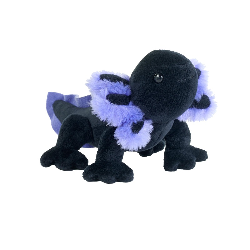 Wild Republic Pocketkins Eco Axolotl Black, Stuffed Animal, 5 Inches, Plush Toy, Made From Recycled Materials, Eco Friendly