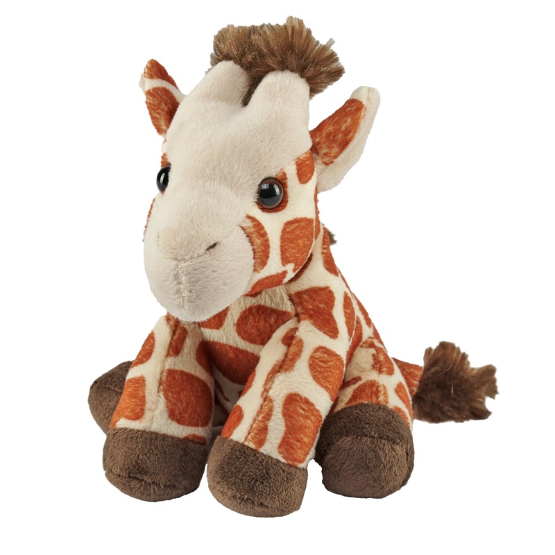 Wild Republic Pocketkins Eco Giraffe, Stuffed Animal, 5 Inches, Plush Toy, Made From Recycled Materials, Eco Friendly
