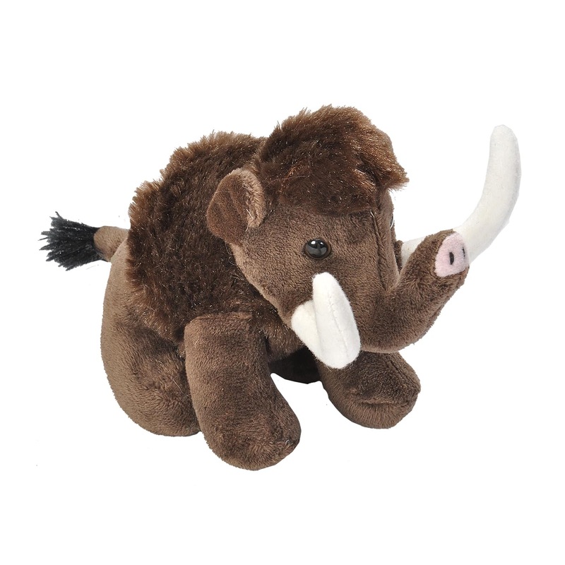 Wild Republic Pocketkins Eco Woolly Mammoth, Stuffed Animal, 5 Inches, Plush Toy, Made From Recycled Materials, Eco Friendly