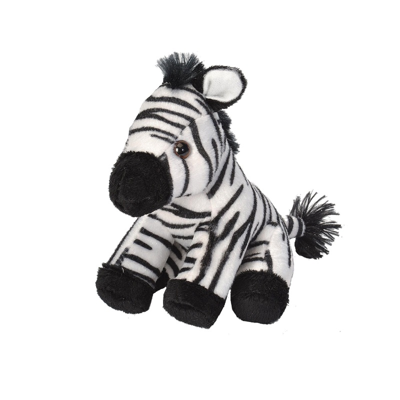 Wild Republic Pocketkins Eco Zebra, Stuffed Animal, 5 Inches, Plush Toy, Made From Recycled Materials, Eco Friendly