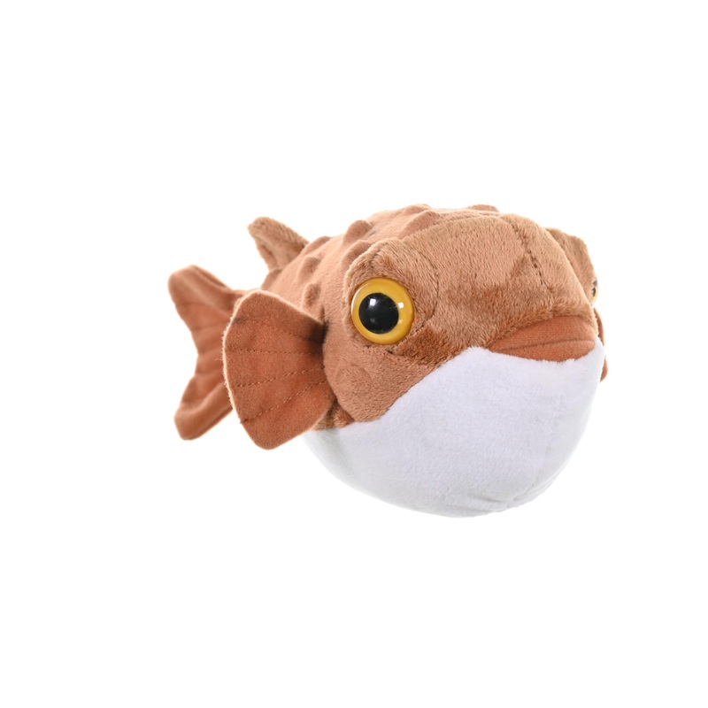 Wild Republic Pufferfish, Cuddlekins Mini, Stuffed Animal, 8 Inches, Gift For Kids, Plush Toy, Fill Is Spun Recycled Water Bottl