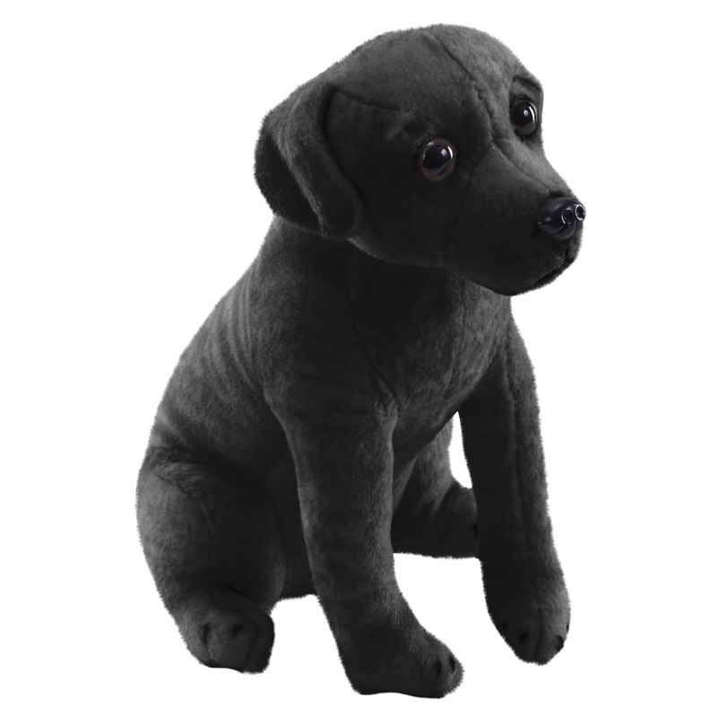 Wild Republic Rescue Dog, Black Labrador, Stuffed Animal, With Sound, 5.5 Inches, Gift For Kids, Plush Toy, Fill Is Spun Recycled Water Bottles