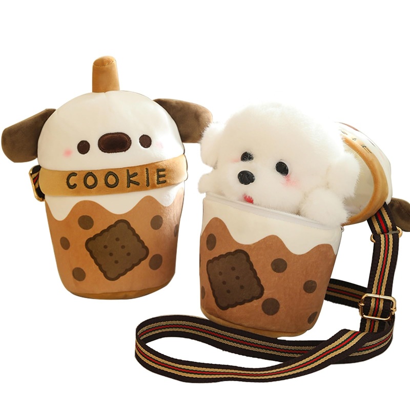 Xerun Cute Dog Stuffed Animals?Premium Plush Puppy Stuffed Animal With Backpack 10 Inch Stuffed Dog And Bag Gift For Kids(Color:
