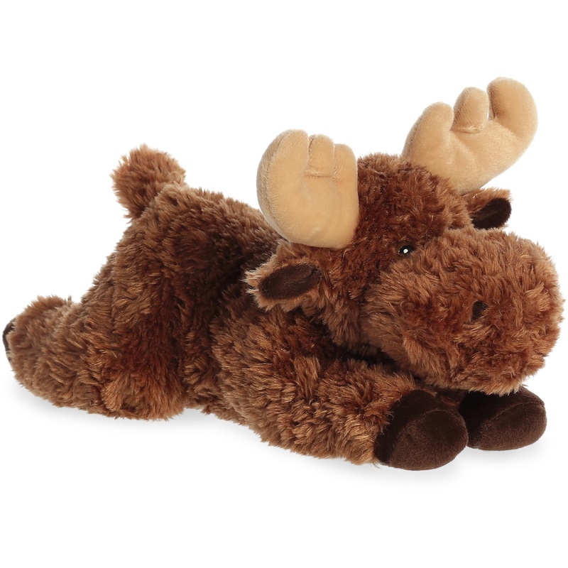 Aurora Adorable Flopsie Moose Stuffed Animal - Playful Ease - Timeless Companions - Brown 12 Inches