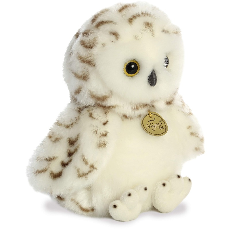 Aurora Adorable Miyoni Tots Snowy Owlet Stuffed Animal - Lifelike Detail - Cherished Companionship - White 10 Inches