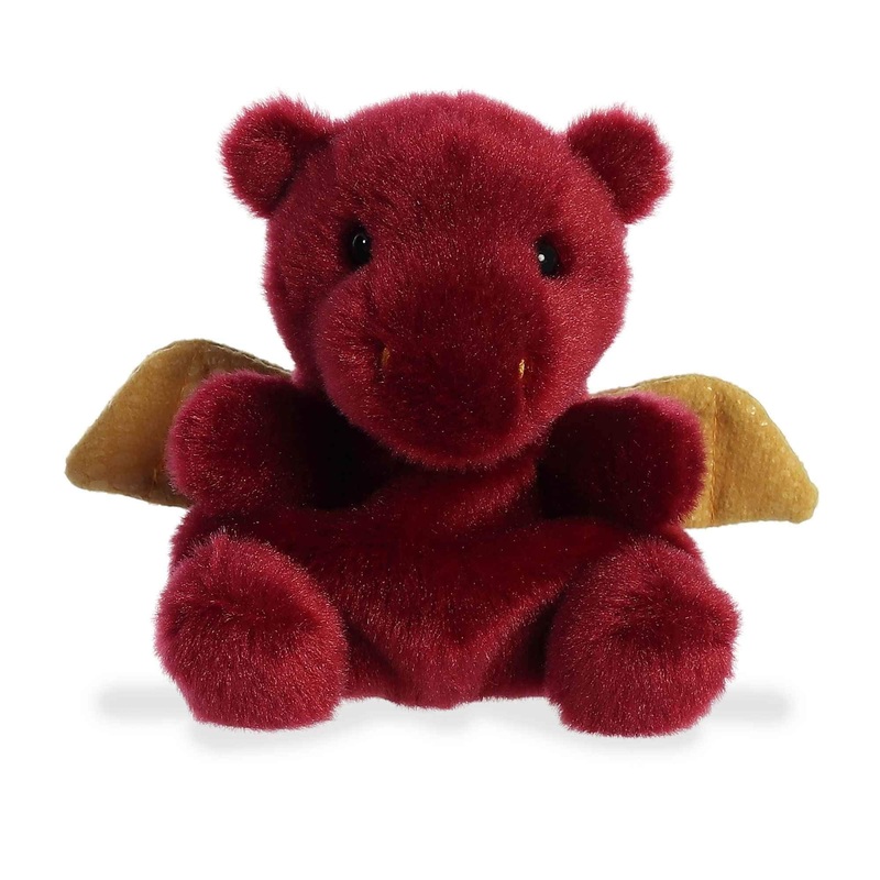 Aurora Adorable Palm Pals Aidan Dragon Stuffed Animal - Pocket-Sized Play - Collectable Fun - Red 5 Inches