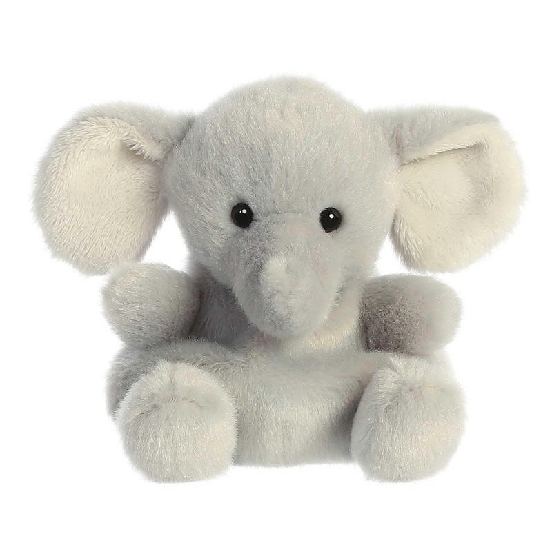 Aurora Adorable Palm Pals Stomps Elephant Stuffed Animal - Pocket-Sized Play - Collectable Fun - Gray 5 Inches