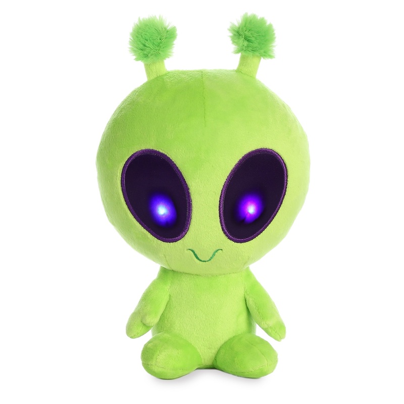 Aurora Interstellar Galactic Cuties Twitch Light Up Alien Stuffed Animal - Cosmic Companions - Illuminating Fun - Green 8 Inches