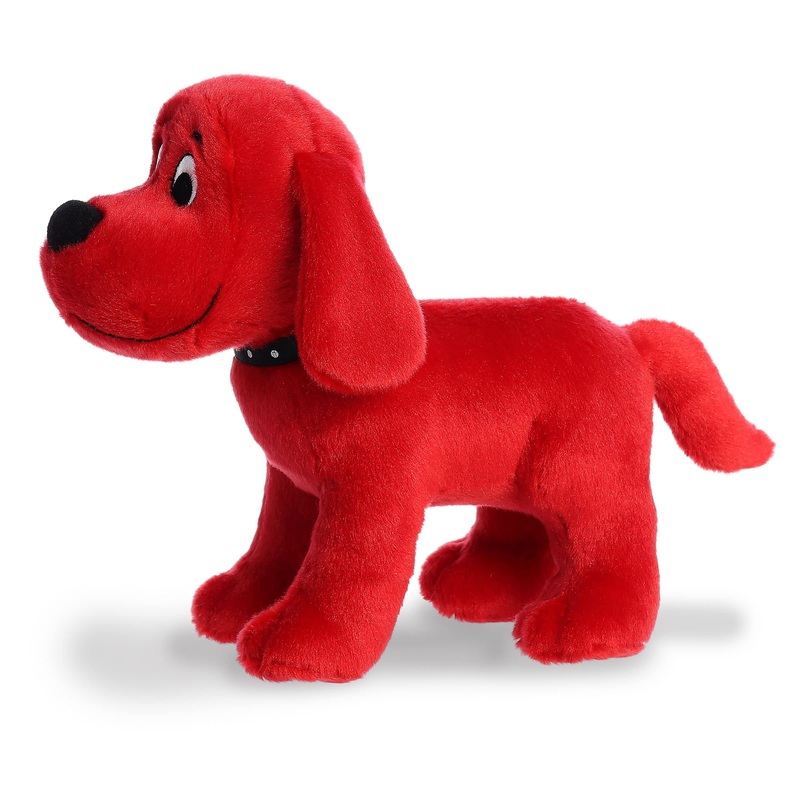 Aurora Playful Clifford Standing Clifford Stuffed Animal - Childhood Nostalgia - Lasting Companionship - Red 10 Inches