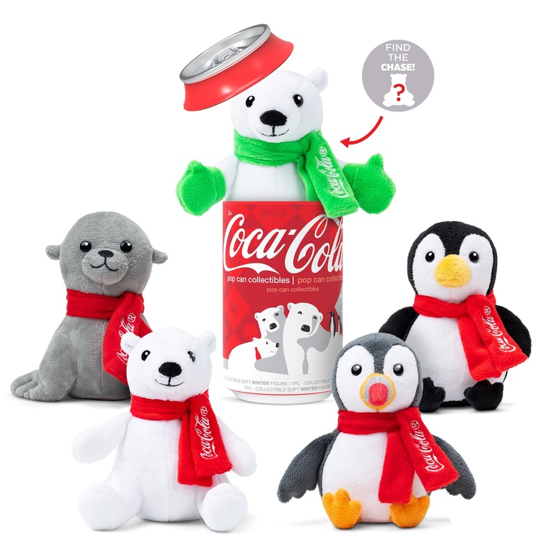 Coca-Cola Pop Cans! Collectible 5' Plush Stuffed Animal In 12Oz Can - Character Will Vary - Collect Them All!