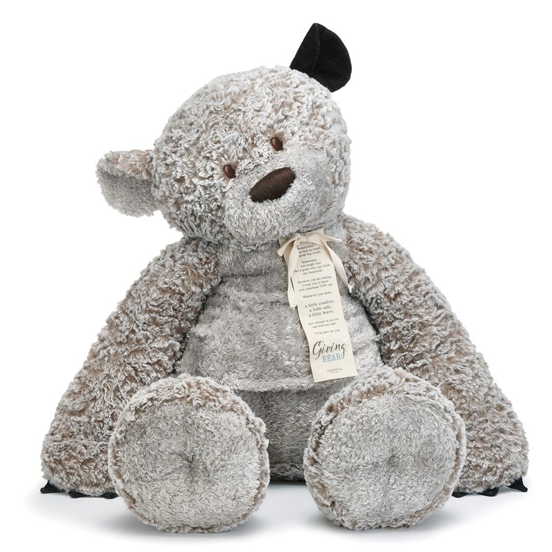 Demdaco Jumbo 36 Inch Giving Bear With Corduroy Ear Children'S Plush Stuffed Animal Toy