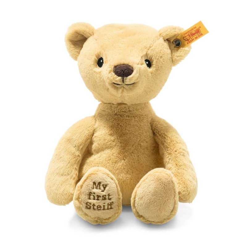 Steiff Soft Cuddly Friends My First Teddy Bear 10', Premium Stuffed Animal, Golden Blond