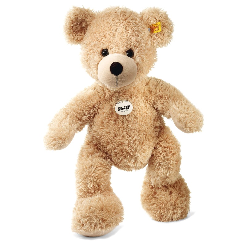 Steiff Usa Beige Fynn Teddy Bear Plush Collectible, 15.75 X 10.6 X 5.5 - Handmade Craftsmanship (111679)