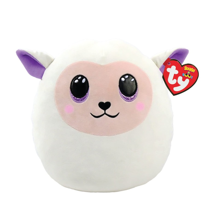 Ty Fluffy Lamb Easter Squish-A-Boo 10' | Beanie Baby Soft Plush Toy | Collectible Cuddly Stuffed Teddy