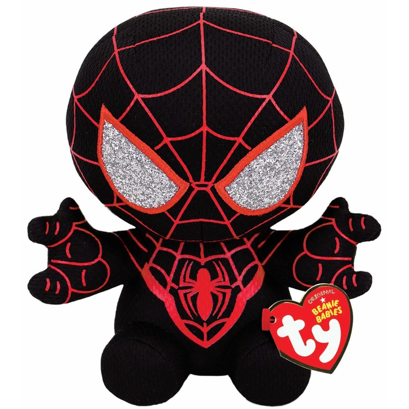 Ty Marvel Avengers Miles Morales, Licensed Squishy Beanie Baby Soft Plush Toys, Collectible Cuddly Stuffed Teddy
