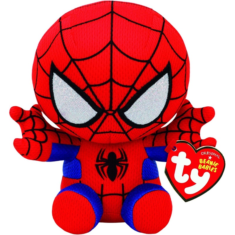 Ty Spiderman Plush, Red/Blue, Regular