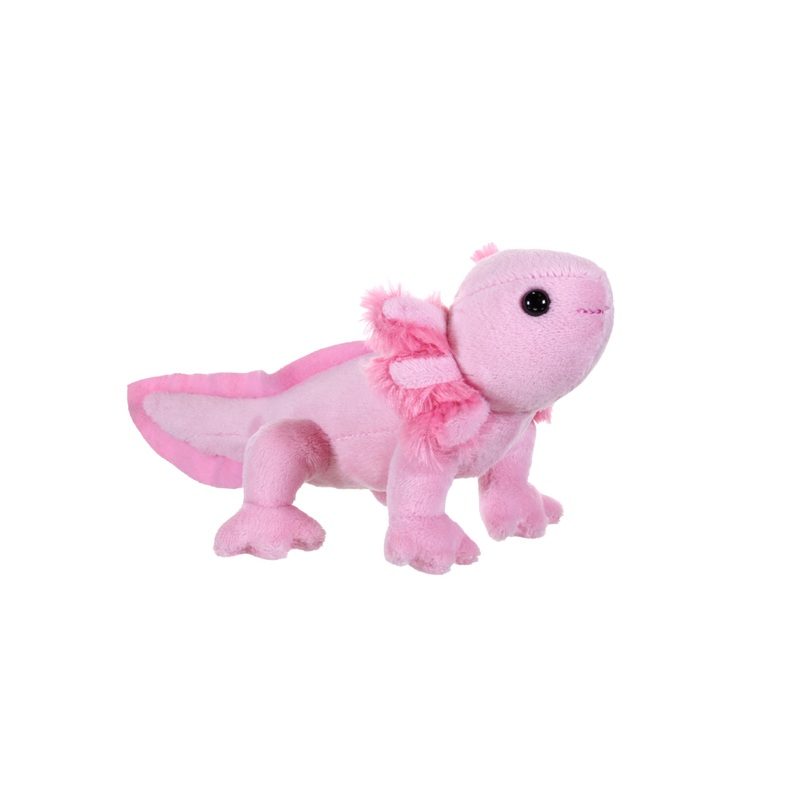 Wild Republic Pocketkins Eco Axolotl, Stuffed Animal, 5 Inches, Plush Toy, Made From Recycled Materials, Eco Friendly