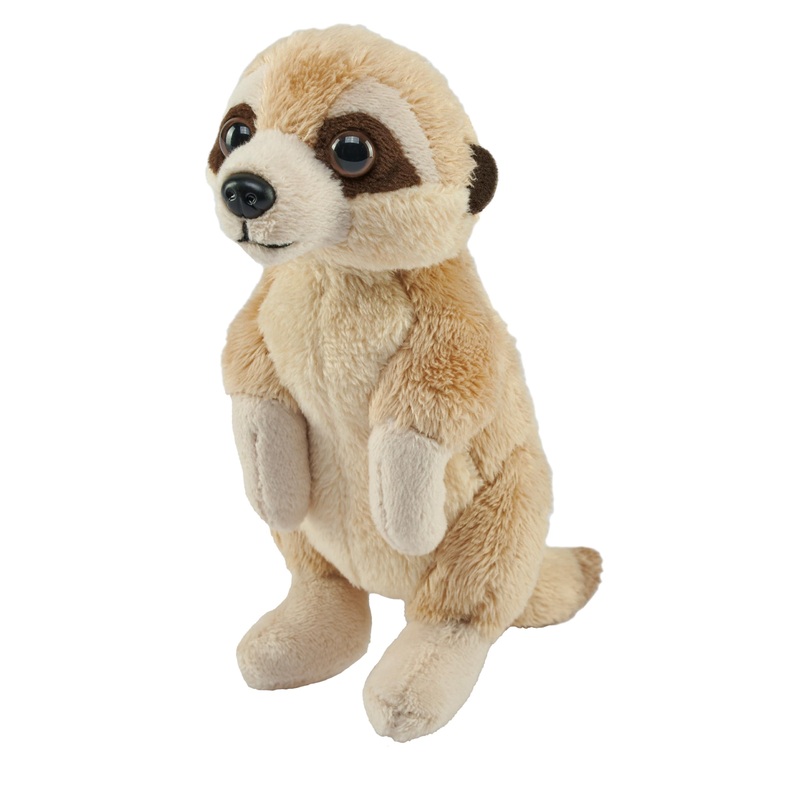 Wild Republic Pocketkins Eco Meerkat, Stuffed Animal, 5 Inches, Plush Toy, Made From Recycled Materials, Eco Friendly