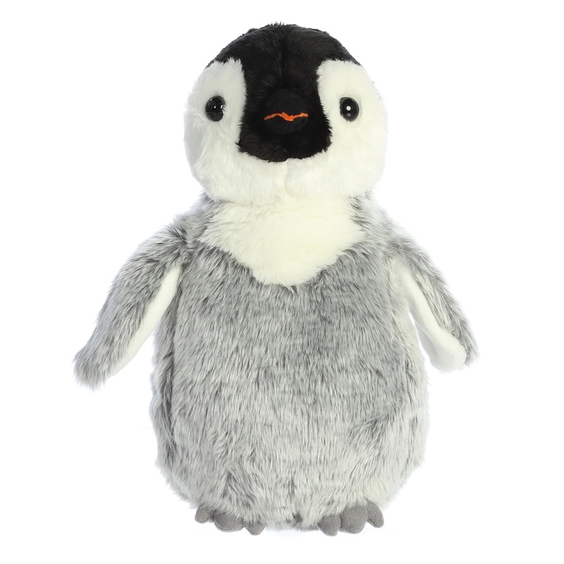 Aurora Adorable Flopsie Penny Penguin Stuffed Animal - Playful Ease - Timeless Companions - Gray 12 Inches