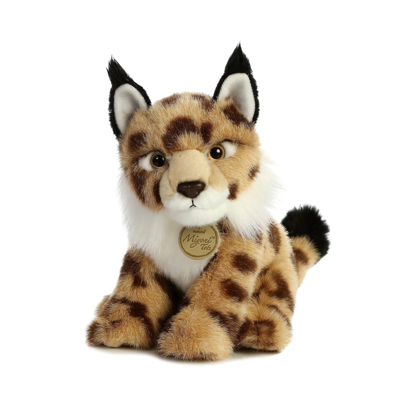 Aurora Adorable Miyoni Tots Lynx Stuffed Animal - Lifelike Detail - Cherished Companionship - Brown 10 Inches