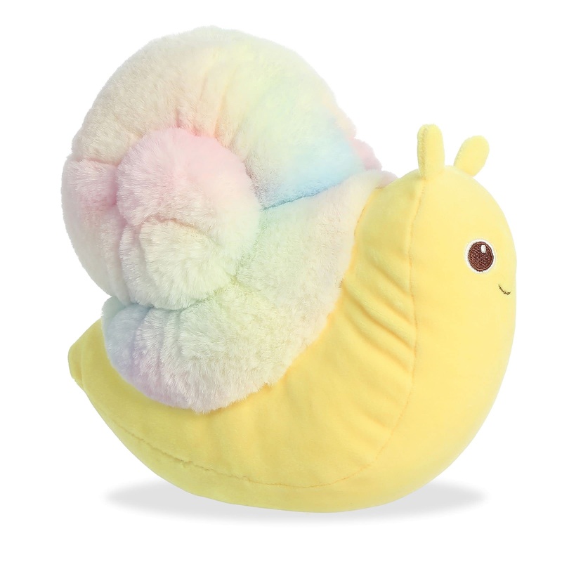 Aurora Adorable Squishiverse Squishy Hugs Snail Stuffed Animal - Imaginative Play - Huggable Comfort - Yellow 9 Inches
