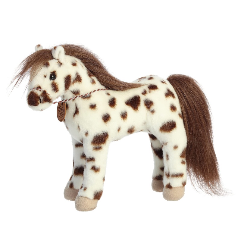 Aurora Exquisite Breyer Showstoppers Knabstrupper Stuffed Animal - Realistic Detailing - Imaginative Play - White 13 Inches