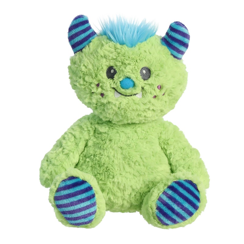 Aurora Playful Monster Wazu Baby Stuffed Animal - Soft & Cuddly Toy - Imaginative Play - Green 11.5 Inches