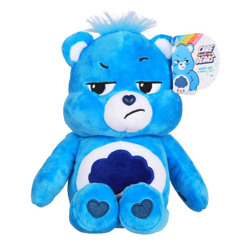Care Bears Grumpy Bear Bean Plush, 9 Inches , Blue
