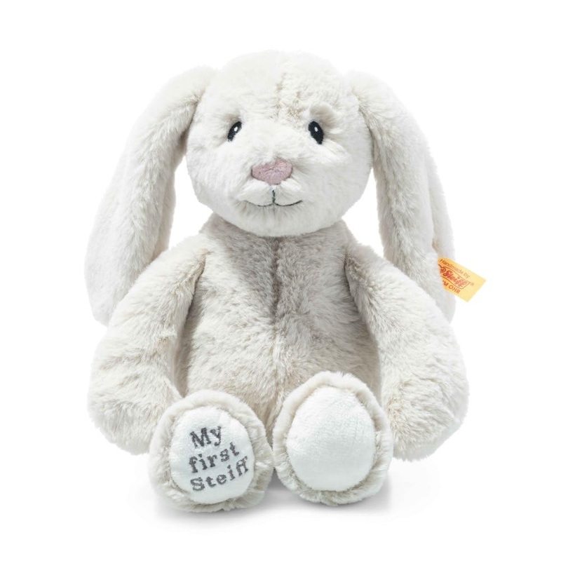 Steiff Soft Cuddly Friends My First Hoppie Rabbit 10', Premium Stuffed Animal, Cream
