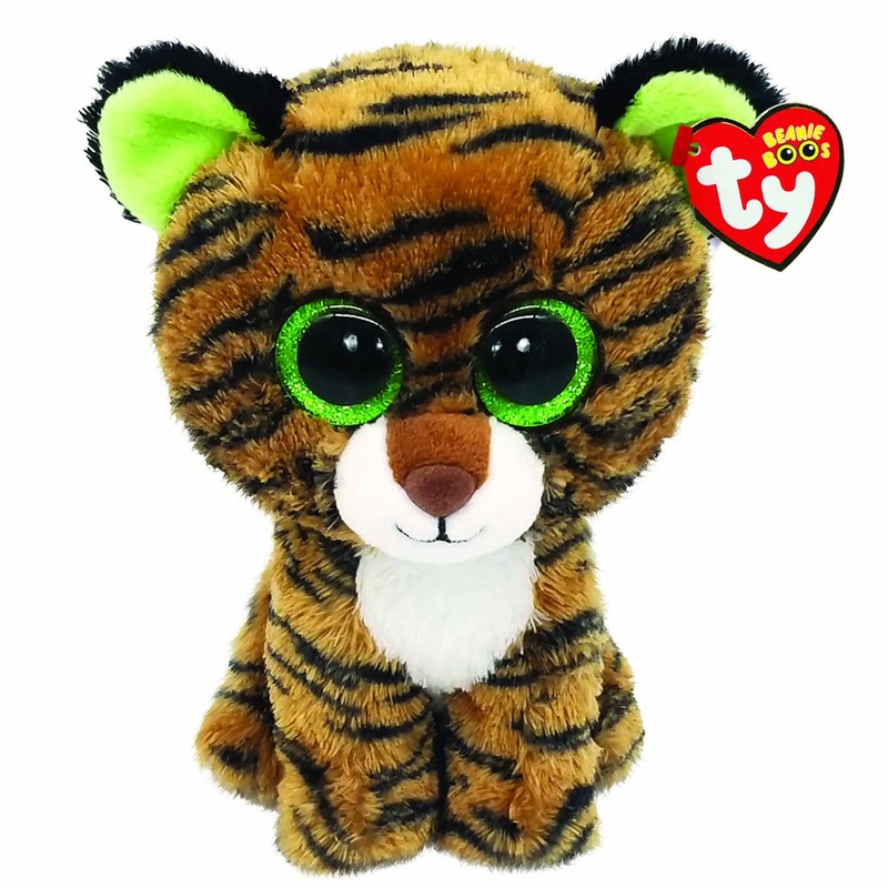 Ty 2008075 Tiggy Il Tigre Beanie Boos Plush Toy, Brown, 15 Centimetri