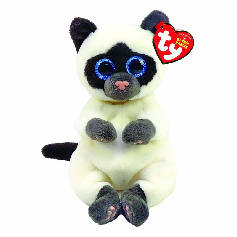 Ty Beanie Babies  Soft Toy Miso The Cat 15 Cm, Grey, Ty40548