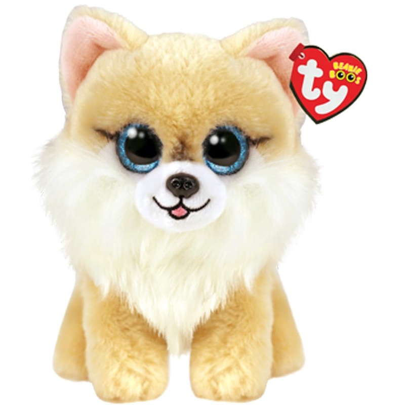 Ty Beanie Boo Honeycomb The Tan Dog - 6 Inch, White