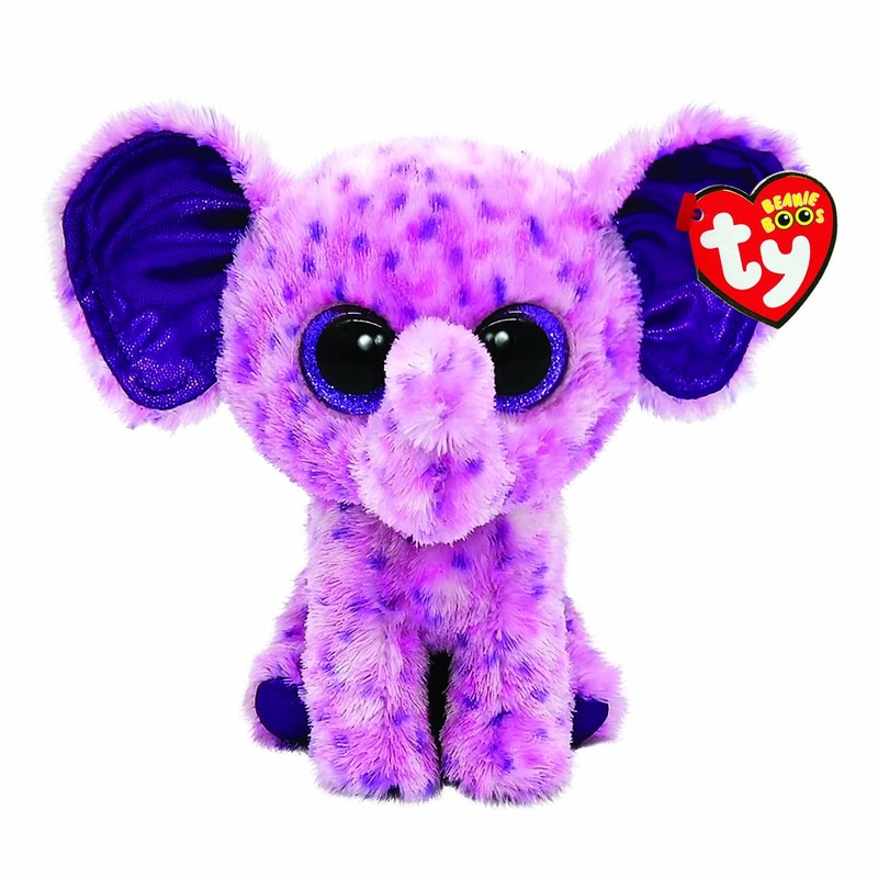 Ty Plush Collectible Pink Spotted Elephant Stuffed Toy, 6' Soft Polyester Animal Figure