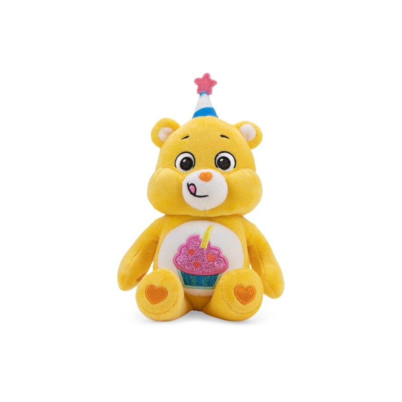 Care Bears 9' Bean Plush (Glitter Belly) - Birthday Bear - Soft Huggable Material!, Small
