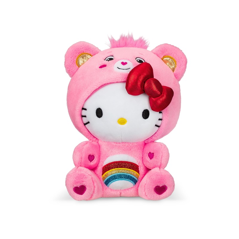 Care Bears Hello Kitty Dressed As Cheer Bear 8' Fun-Size Plush - Soft, Huggable Bestie!  Good For Girls And Boys, Employees, Collectors, Ages 4+
