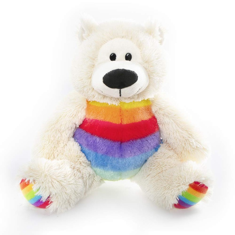 Plushland Rainbow Plush Teddy Bear  Sophie- Plush Bear For Kids- Multicolor-12 Inches