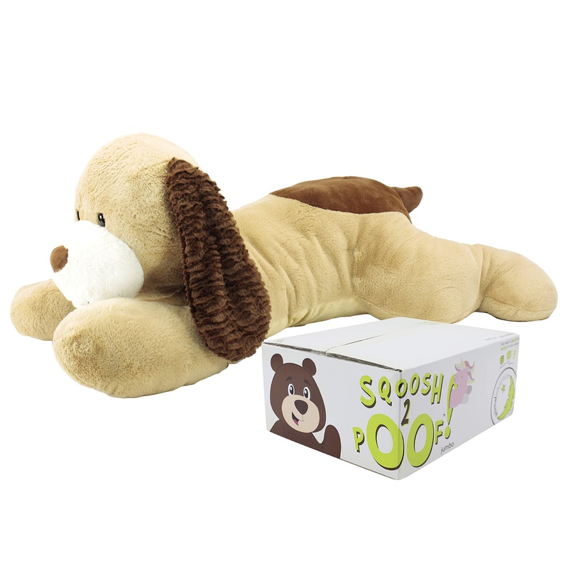 Animal Adventure | Sqoosh2Poof Giant, Cuddly, Ultra Soft Plush Stuffed Animal With Bonus Interactive Surprise - 44' Dog