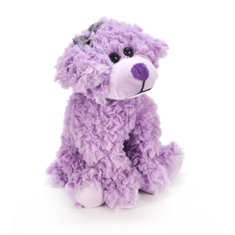 The Petting Zoo Scruffy Dog Stuffed Animal, Gifts For Girls, Purple Dog Plush Toy 9 Inches