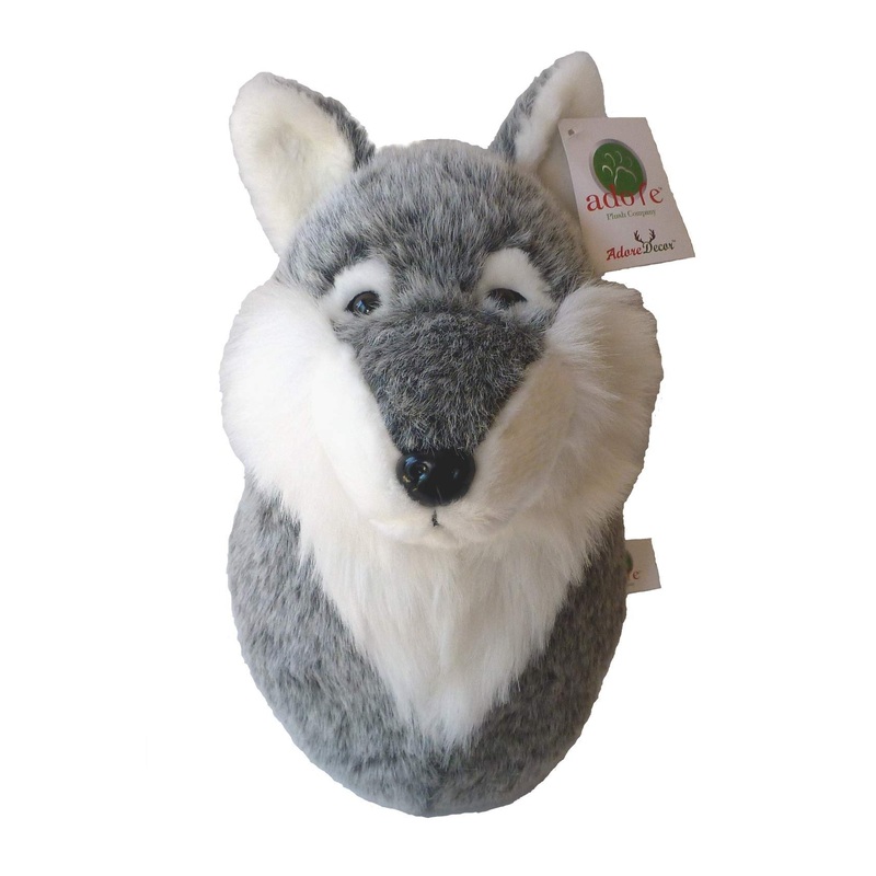 Adore 12' Lobo The Wolf Stuffed Animal Plush Walltoy Wall Mount