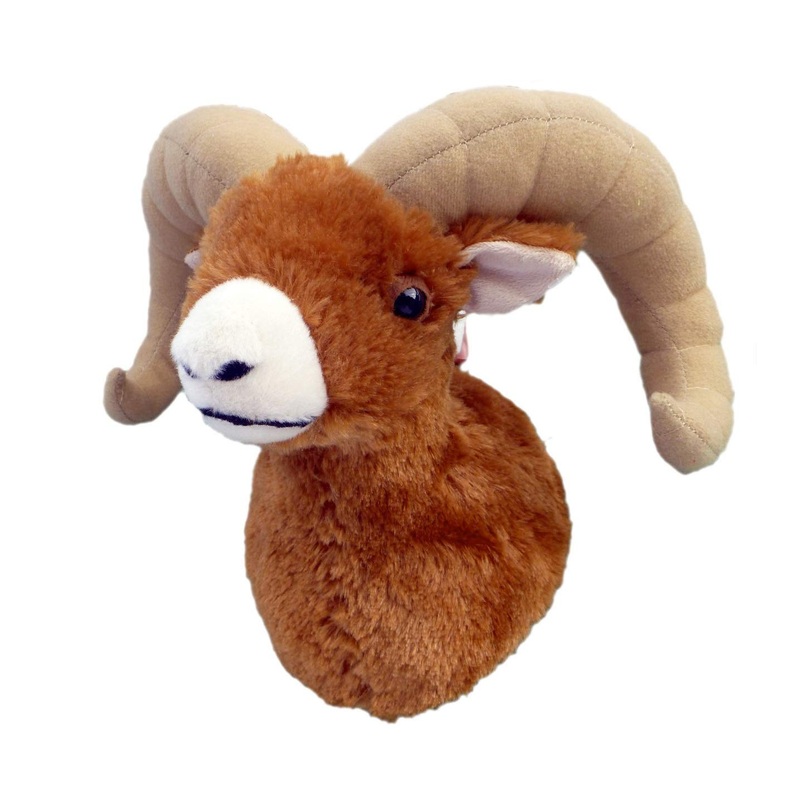 Adore 12' Ram The Bighorn Sheep Plush Stuffed Animal Walltoy Wall Mount