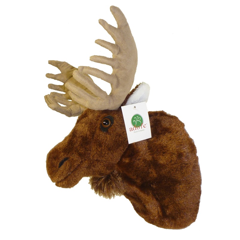 Adore 13' Yukon The Moose Plush Stuffed Animal Walltoy Wall Mount