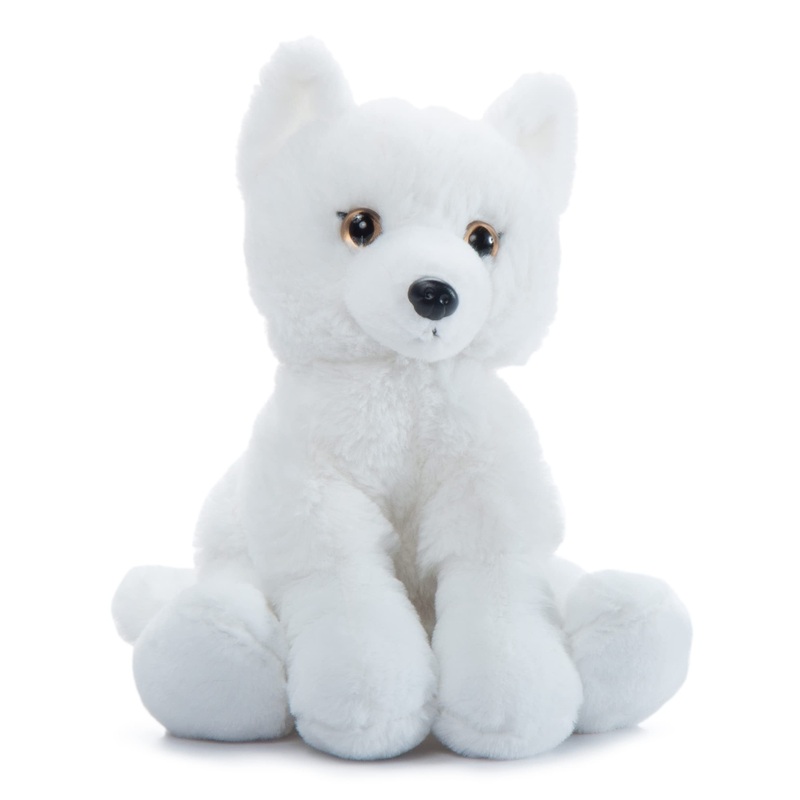 The Petting Zoo Arctic Fox Stuffed Animal Plushie, Gifts For Kids, Wild Onez Wildlife Animals, Fox Plush Toy 9 Inches