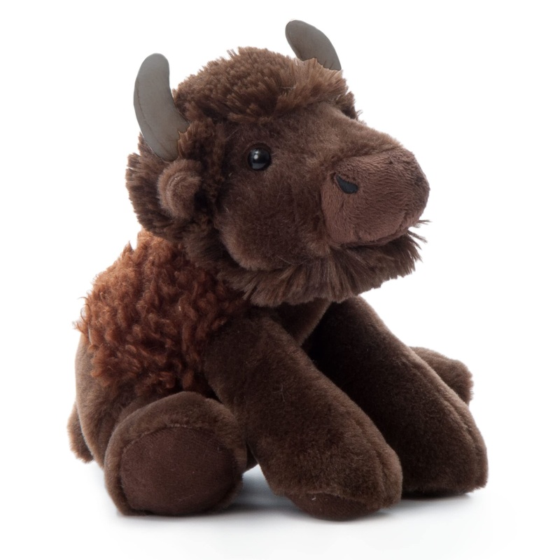 The Petting Zoo Floppy Bison Stuffed Animal Plushie, Gifts For Kids, Wild Onez Wildlife Animals, Bison Plush Toy 9 Inches