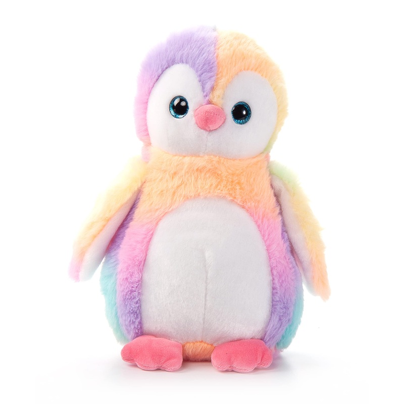 The Petting Zoo Penguin Stuffed Animal Plushie, Ombrez Animals, Rainbow Penguin Plush Toy 9 Inches