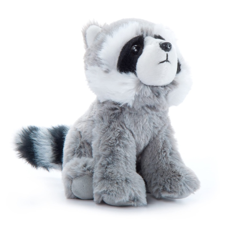 The Petting Zoo Raccoon Stuffed Animal Plushie, Gifts For Kids, Wild Onez Babiez Zoo Animals, Raccoon Plush Toy 6 Inches