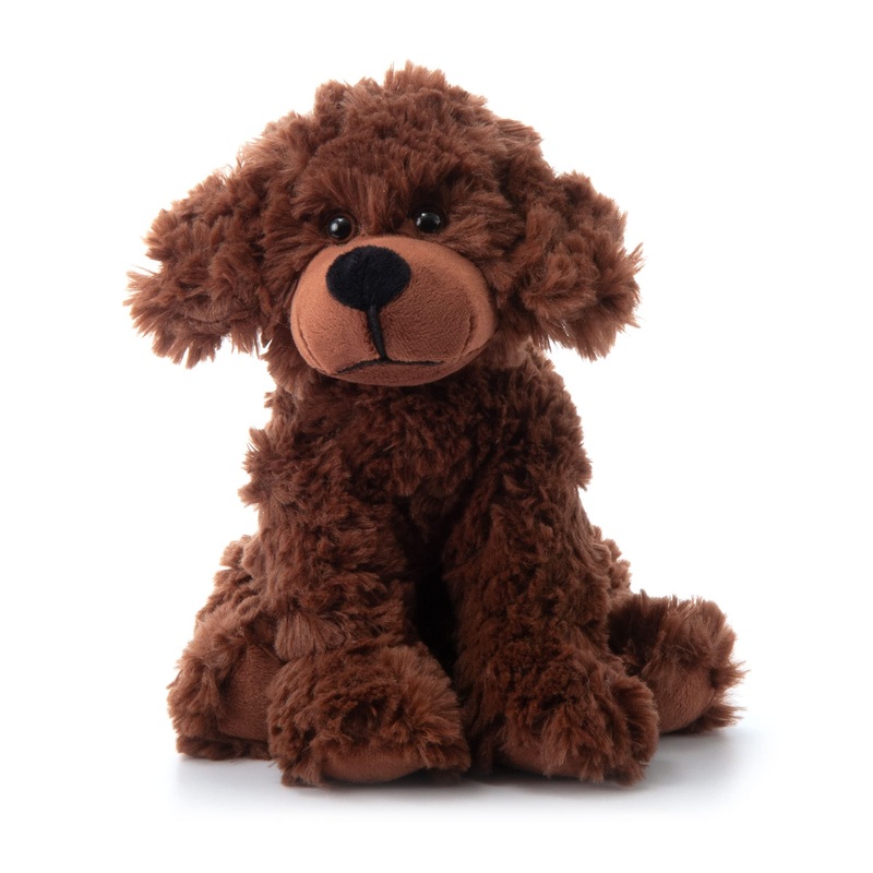 The Petting Zoo Scruffy Dog Stuffed Animal, Gifts For Kids, Chocolate Brown Dog Plush Toy 10 Inches