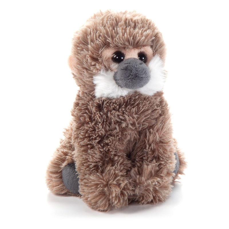 The Petting Zoo Squirrel Monkey Stuffed Animal Plushie, Gifts For Kids, Wild Onez Babiez Wildlife Animals, Monkey Plush Toy 6 Inches