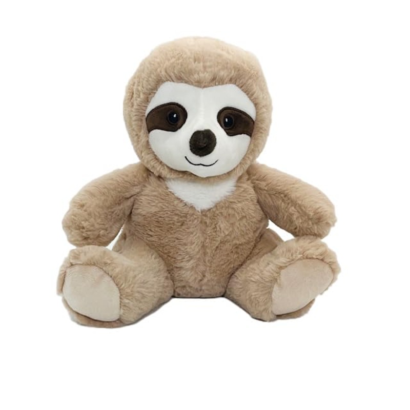 Anico 10' Plush Beige Sloth With Embroidered Eyes