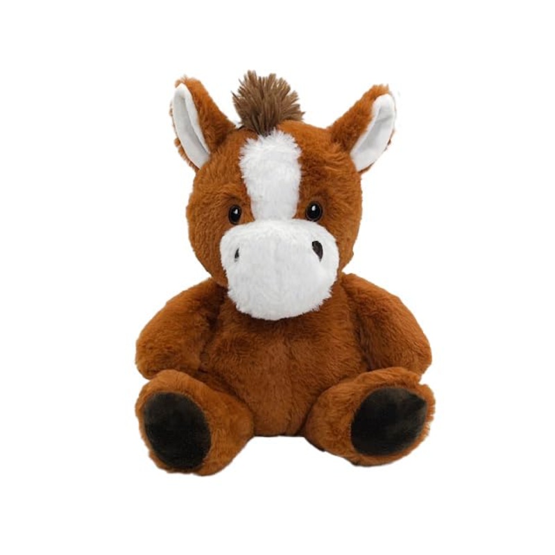 Anico 10' Plush Brown Horse With Embroidered Eyes