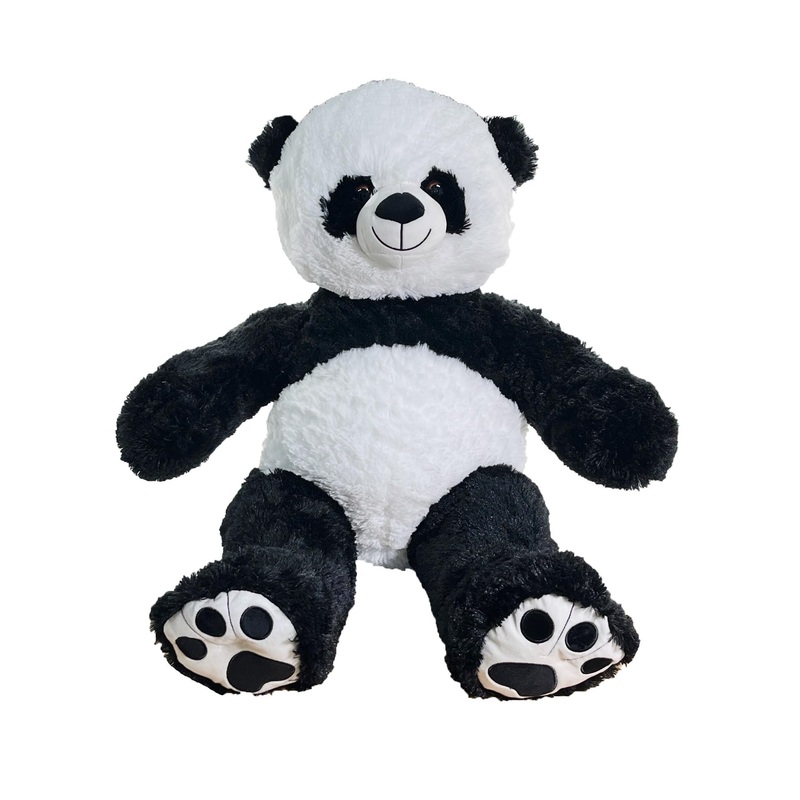 Anico 36' Tall (3 Feet) Plush Panda Bear With Embroidered Paws And Smiling Face